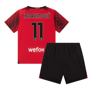 AC Milan Zlatan Ibrahimovic #11 babykläder Hemmatröja barn 2023-24 Korta ärmar (+ Korta byxor)